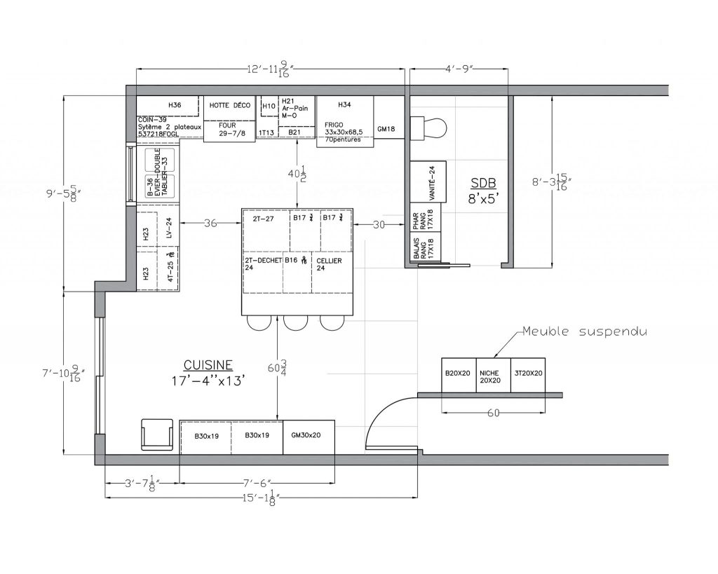 Kitchen layout plan