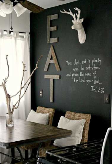 Black board wall