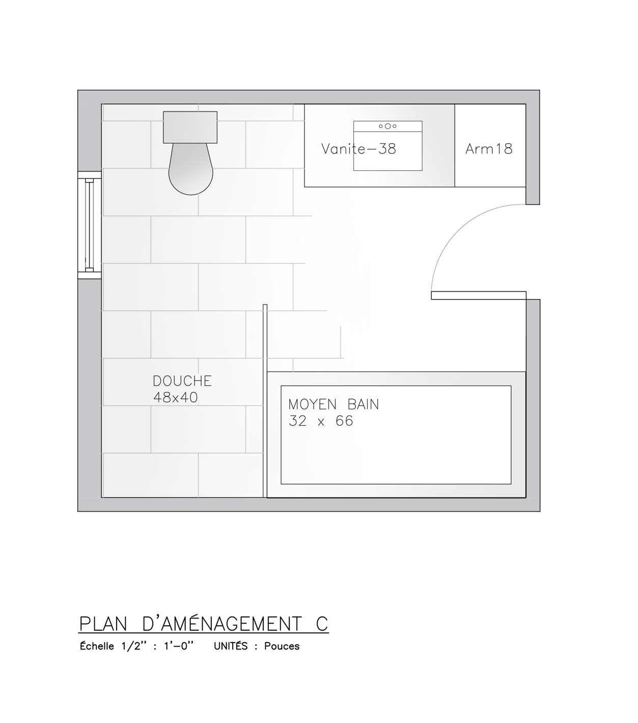 plan pour salle de bain